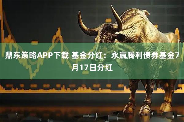 鼎东策略APP下载 基金分红:永赢腾利债券基金7月17日分红